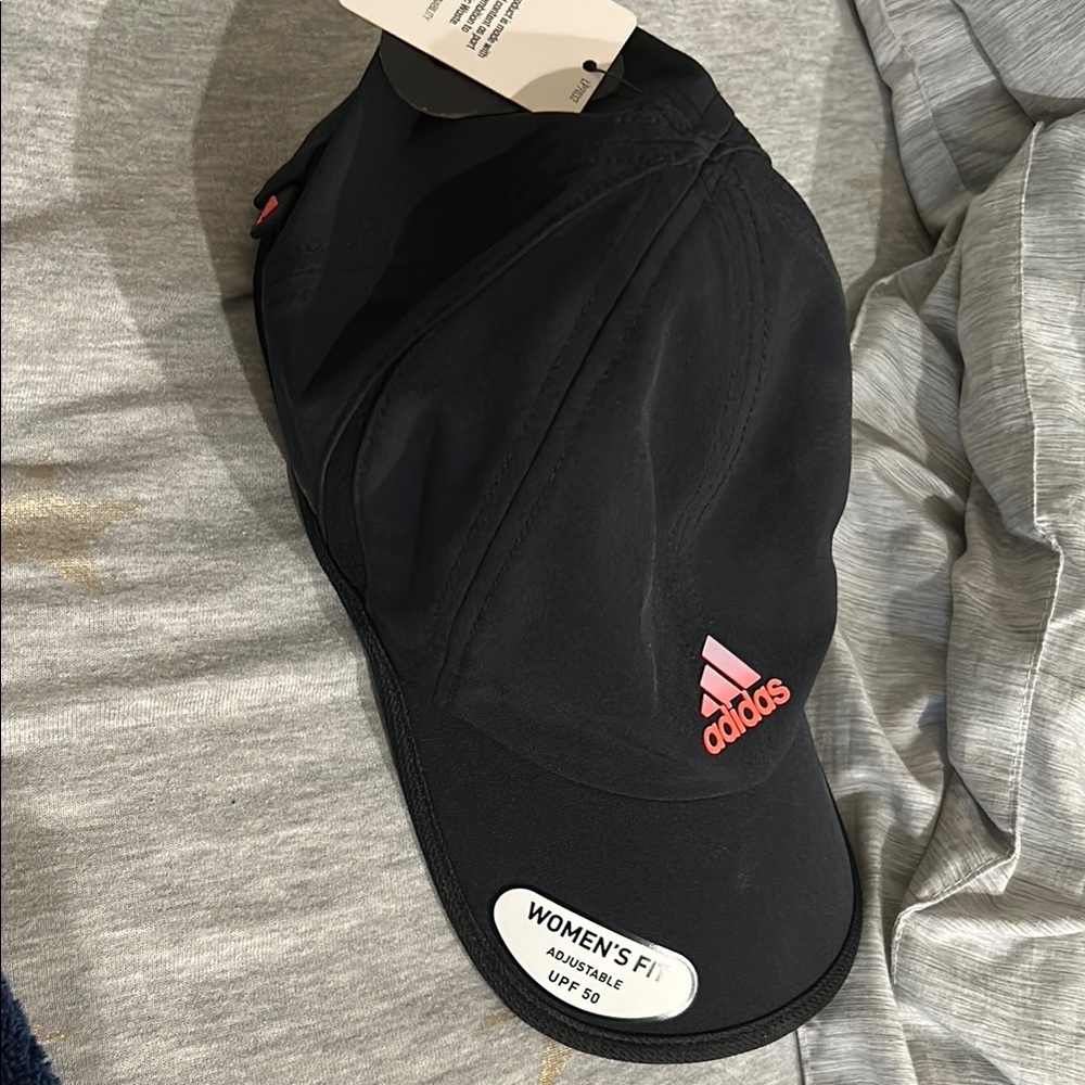 Adidas Black Cap with Pink Logo